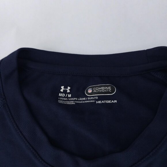 Los Angeles Rams Shirt Mens Medium Blue NFL Football HeatGear Combine Authentic - Picture 3 of 8